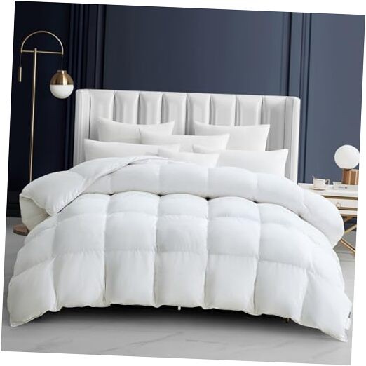 Feather Down Comforter Lightweight White Down Duvet Twin White/Lightweight
