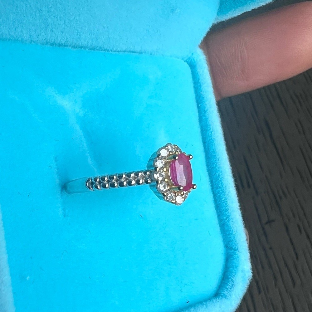 S925 adjustable ruby ring