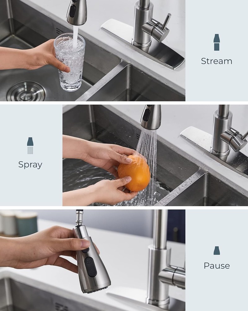 MOEN Doherty Single Handle Pull-Down Sprayer Kitchen Faucet in Stainless Finish