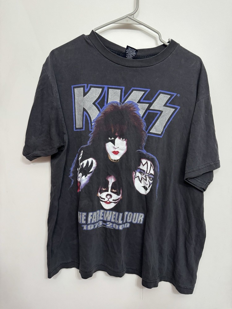 Kiss Farewell Tour 1973-2000  Concert T-shirt Size Large Double Sided Awesome