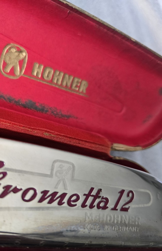 Hohner Chrometta 12 Chromatic Harmonica Key C Germany w/ Case Tested