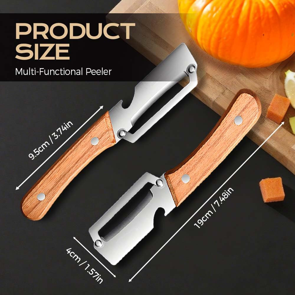 Multi-Functional Vegetable Peeler for Kitchen, Ultra-Sharp Stainless Steel Blade
