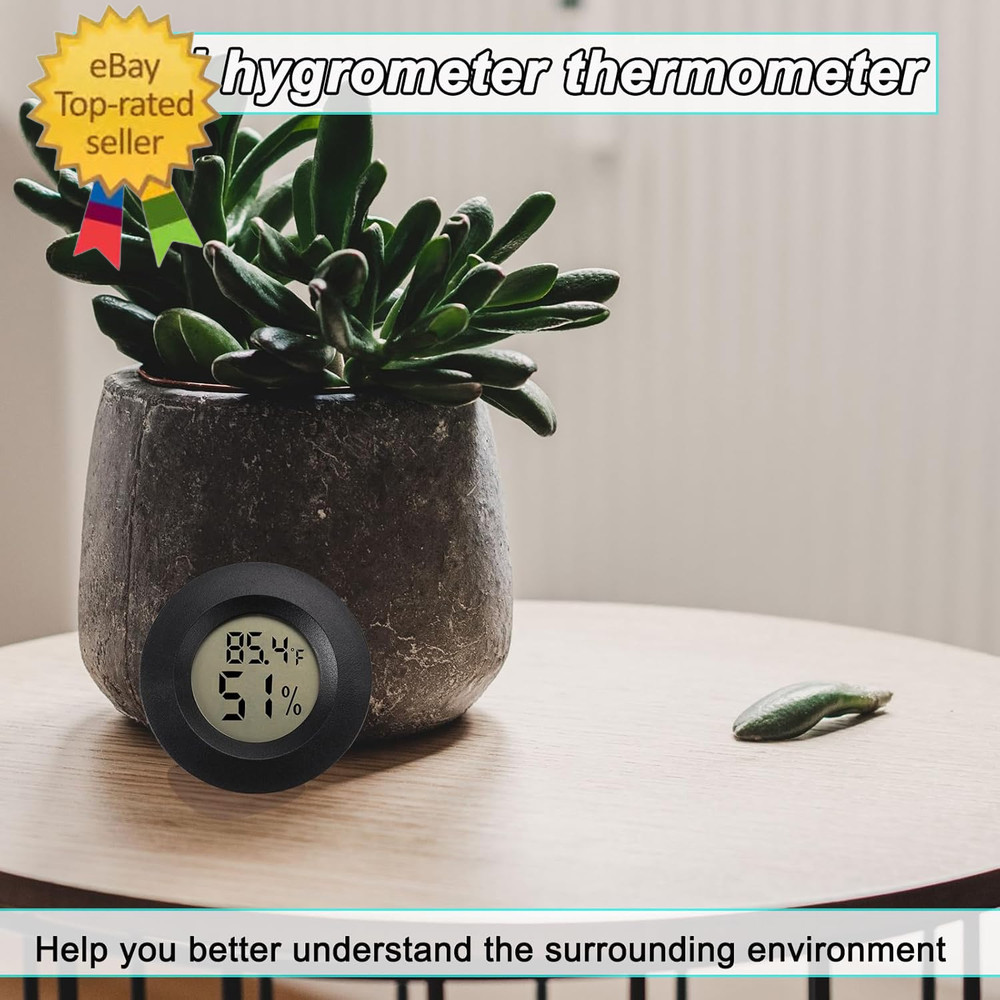 Mini Hygrometer Digital Thermometer Humidity Meter 2 Pack Hygrometer Thermometer