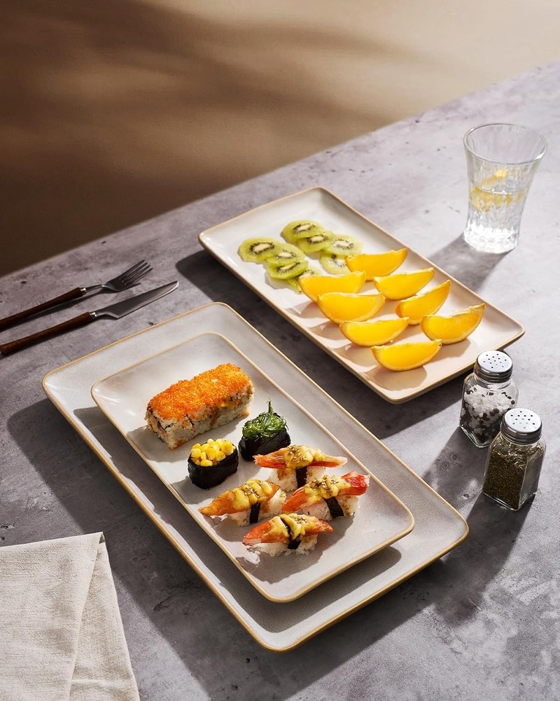 Serving Platter Rectangular 15.67/14.1/12.6inch Serving Dishes Entertaining
