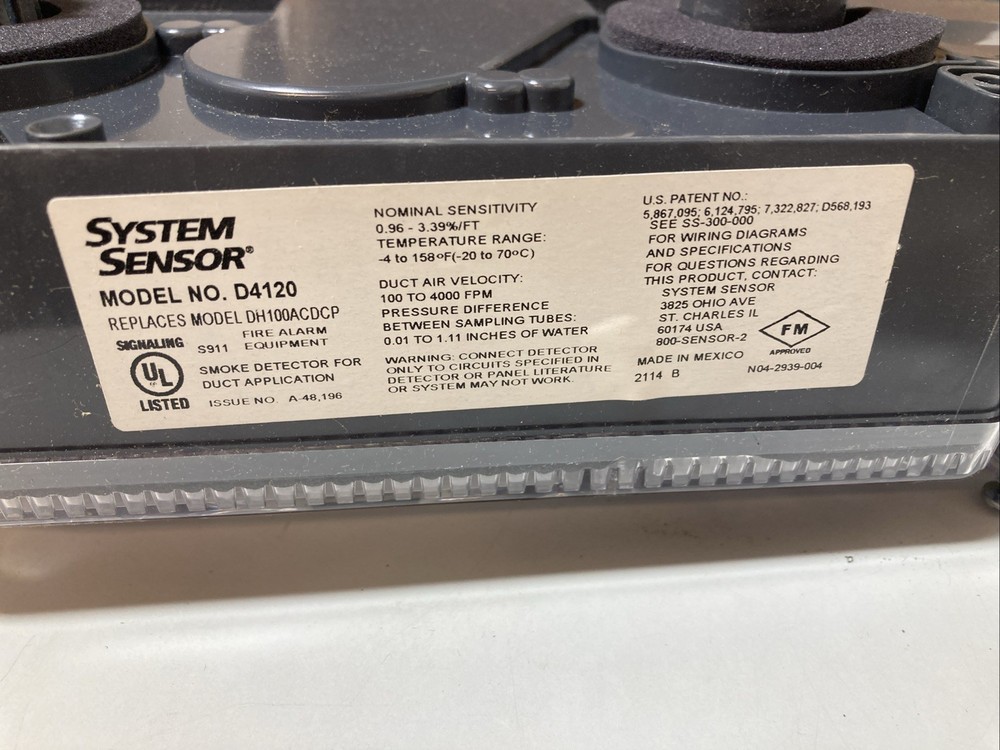 NEW SYSTEM SENSOR 2GWK9 4-WIRE DUCT SMOKE DETECTOR