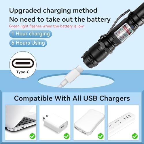 Rechargeable Green Laser Pointer, Long Range Laser Pointer Pen High Power