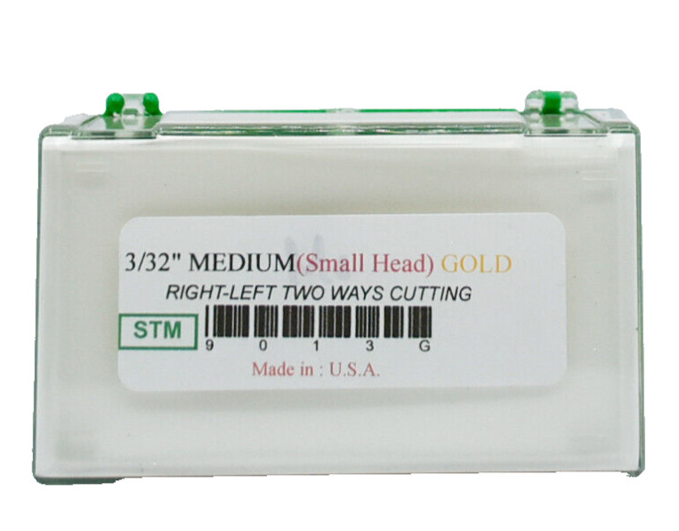 Startool Acrylic Nail Drill 3/32" STM Medium (Small Head) Gold ( Single )