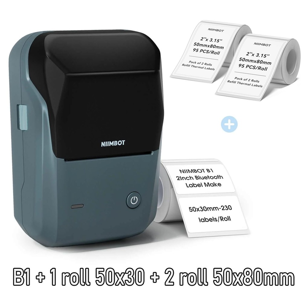 NIIMBOT Label Maker Machine with Tape, Portable Bluetooth Thermal Printer