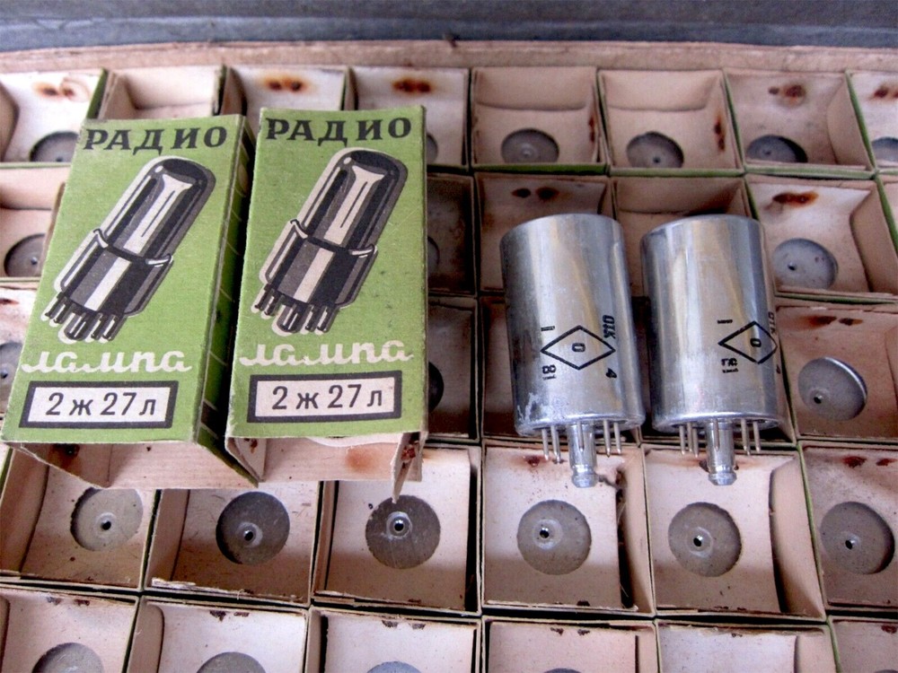 4pcs 2J27L 4P700 RV2 Soviet HF Pentode Tube 03-1984 Same Date Code Boxed