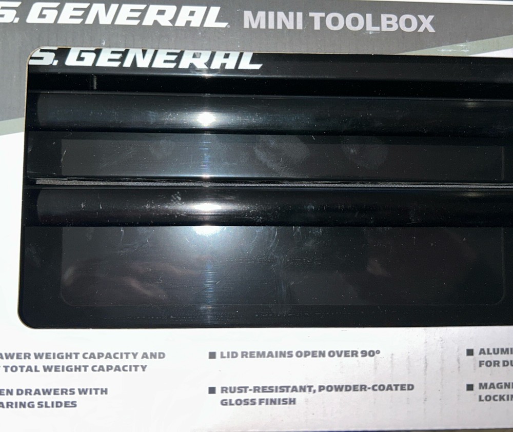 US GENERAL MINI TOOLBOX - Brand New, Unopened, Black