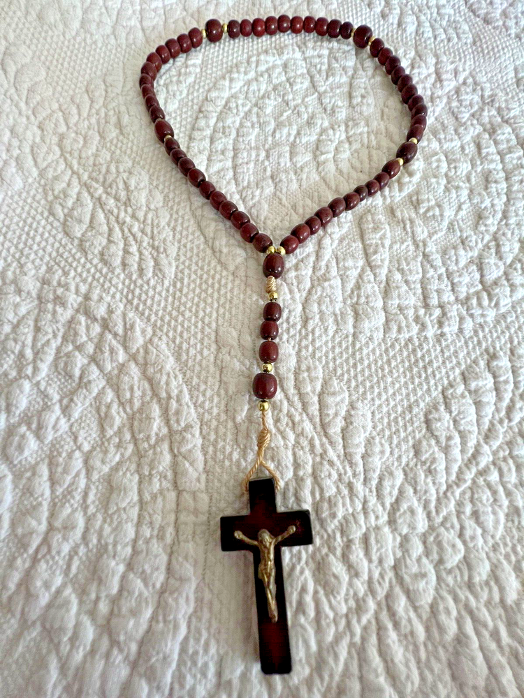 Salavadorian Wood Bead Rosary
