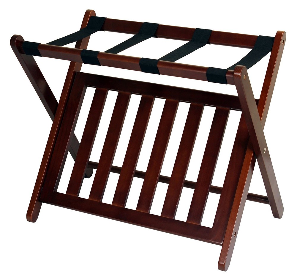 Luggage Rack, Walnut, Solid Wood