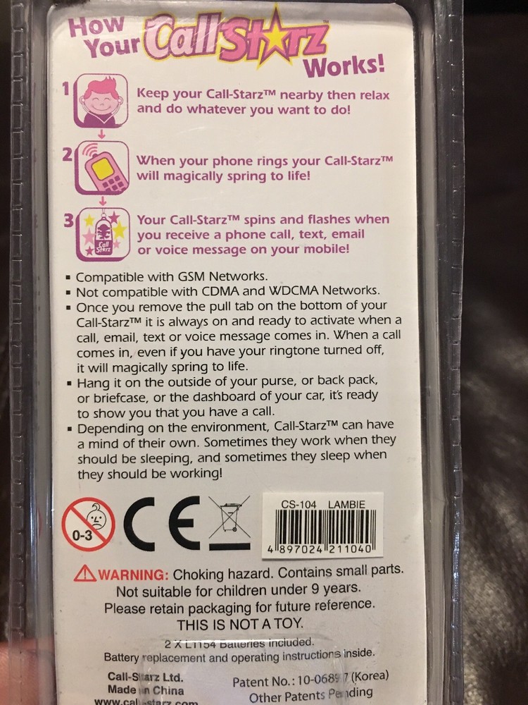 Call Starz Lamb Cell Phone Dangle/ Purse,backpack,briefcase,keychain