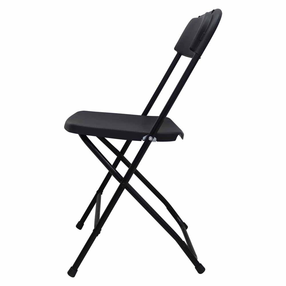 New Black Plastic Folding Chairs Stackable Chairs Enlarged Surface 10pcs/set