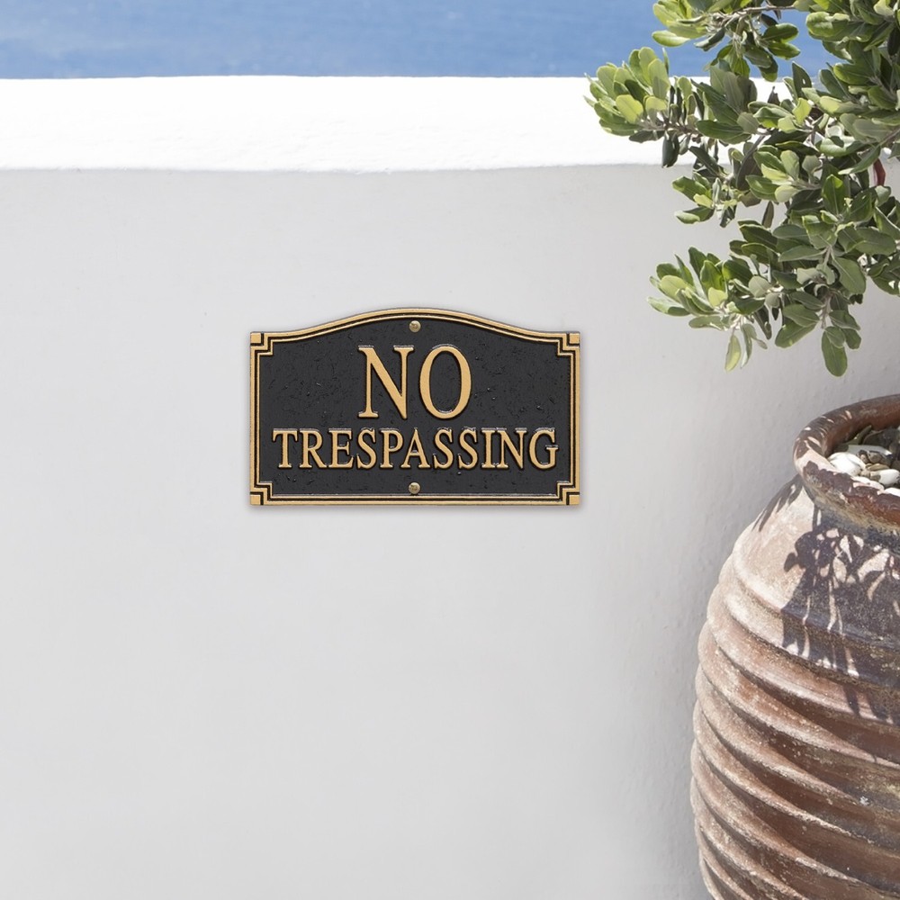 No Trespassing Lawn/Wall Statement Sign