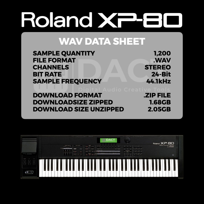 Roland XP-80 Synthesizer Sample Library (1,200 Samples) - Instant Access