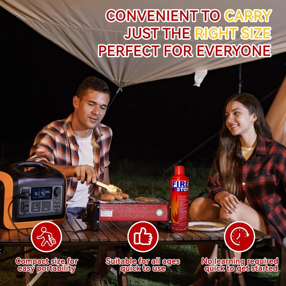 4-Pack Fire Extinguisher with Mount