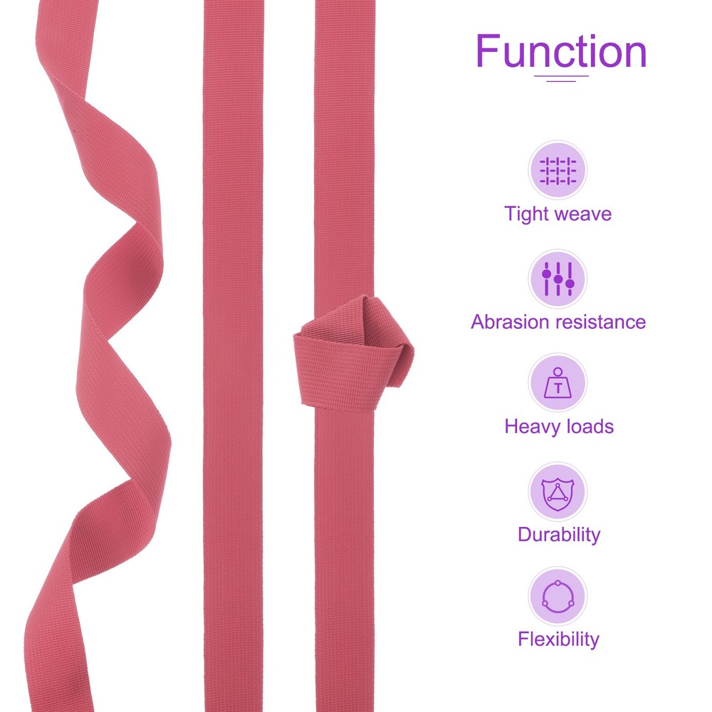 10Yard x 3/4" Width Nylon Webbing Strap Poly Webbing Strapping Watermelon Red