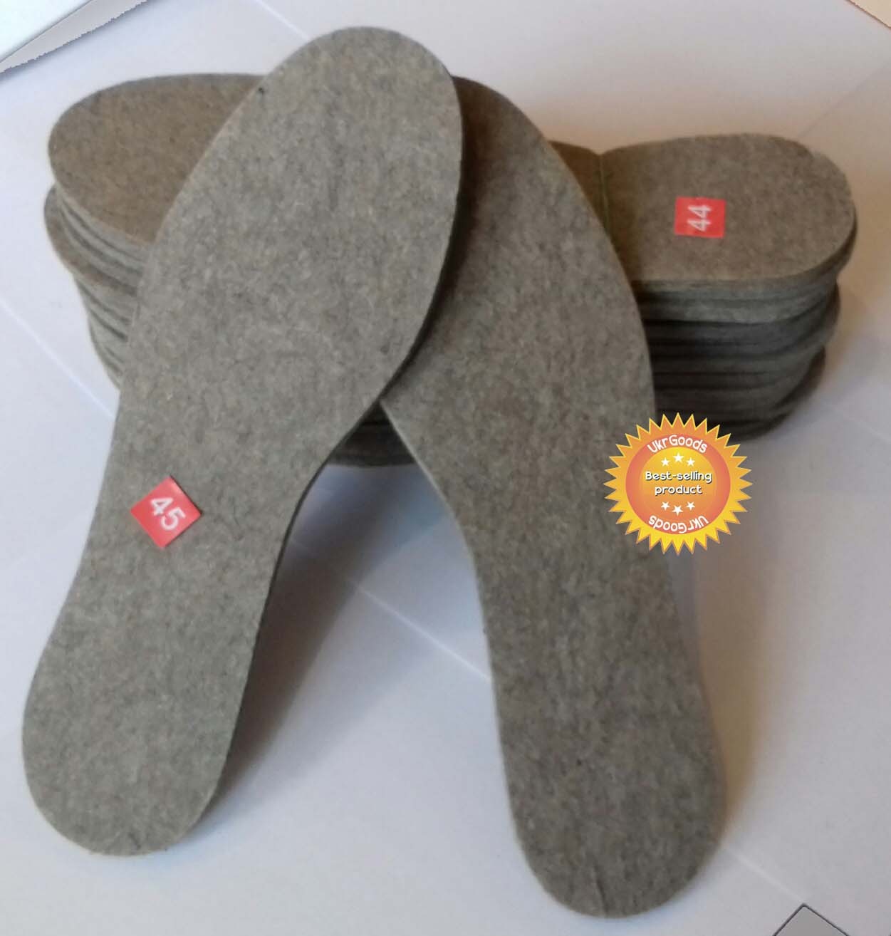 Natural Wool 100% FELT INSOLES SHOES WOMEN MEN ANY SIZES Thickness 5 mm