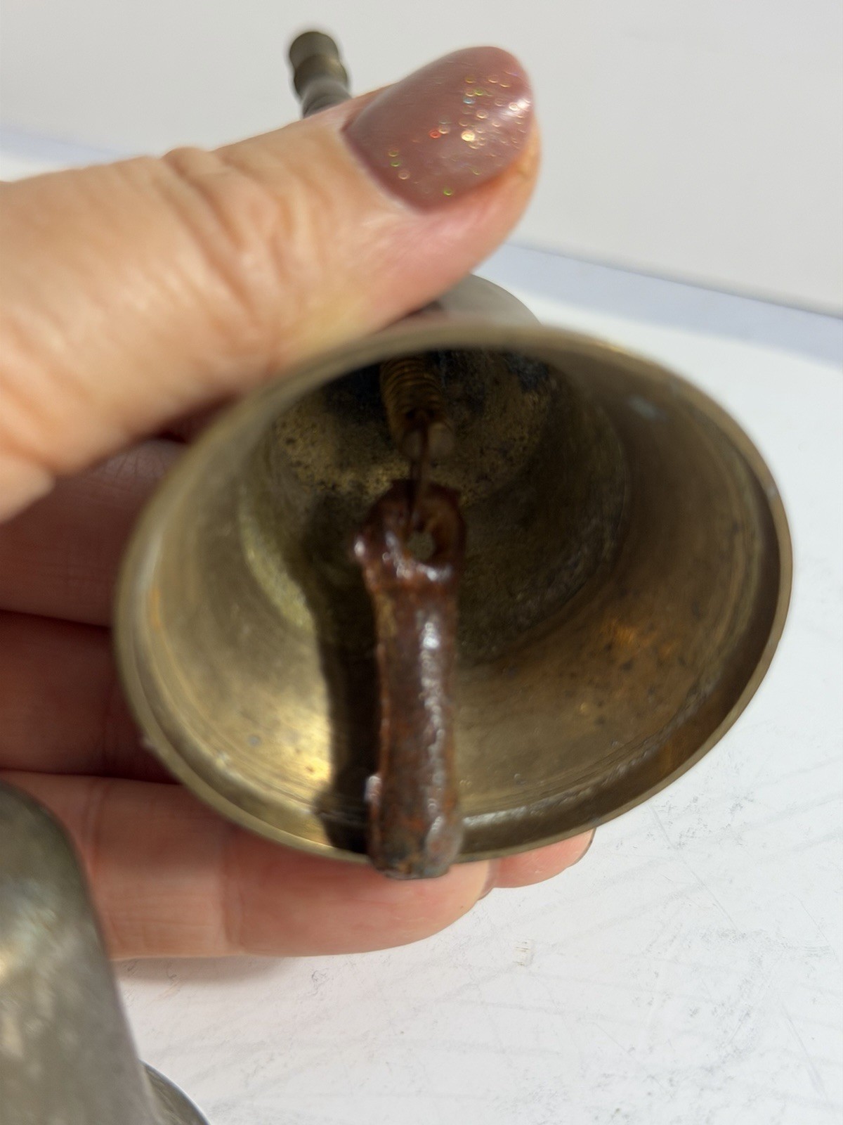 Vintage Brass Bell Lot 8pcs Mixed Decor Apple Figurine Lady MCM Metal