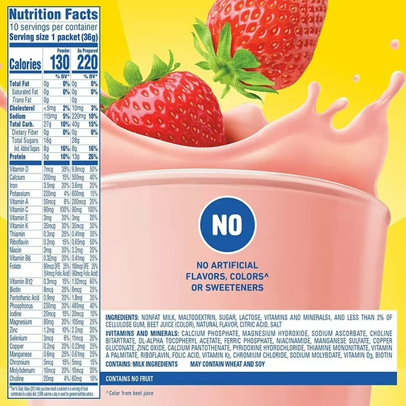 Carnation Breakfast Essentials Powder Protein Nutritional Shake Drink Mix Packet