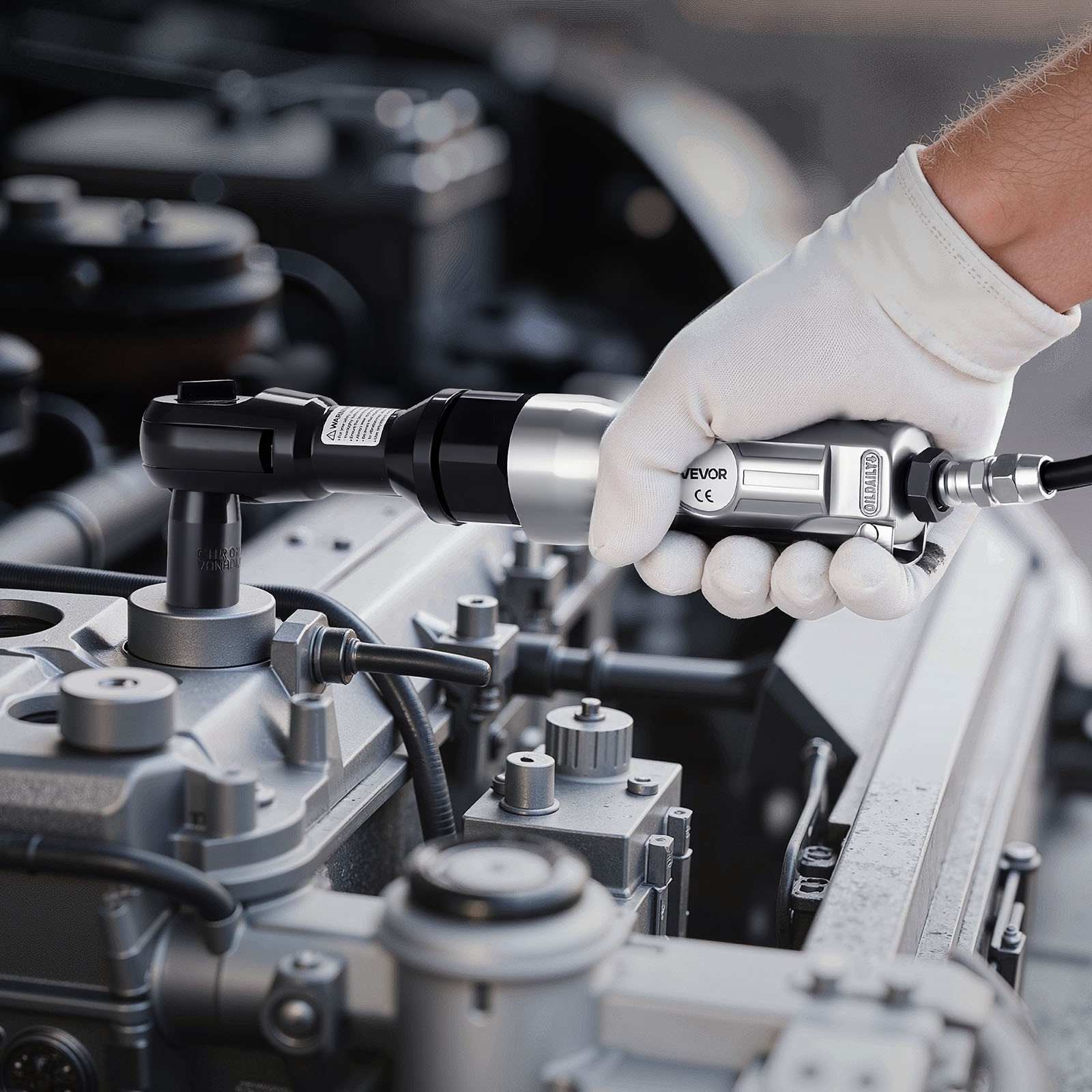 VEVOR 71PCS Pro Air Tool and Accessories Kit Impact & Ratchet Wrench Die Grinder