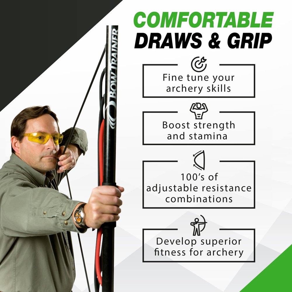 Resistance Trainer - Adjustable Archery Training Tool with 10"- 32" Draw Leng...