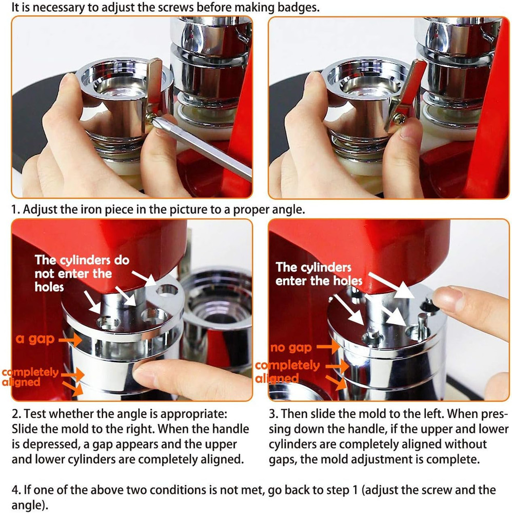 DIY Button Maker Machine with 1000 Blanks - 32mm Pin Press Kit