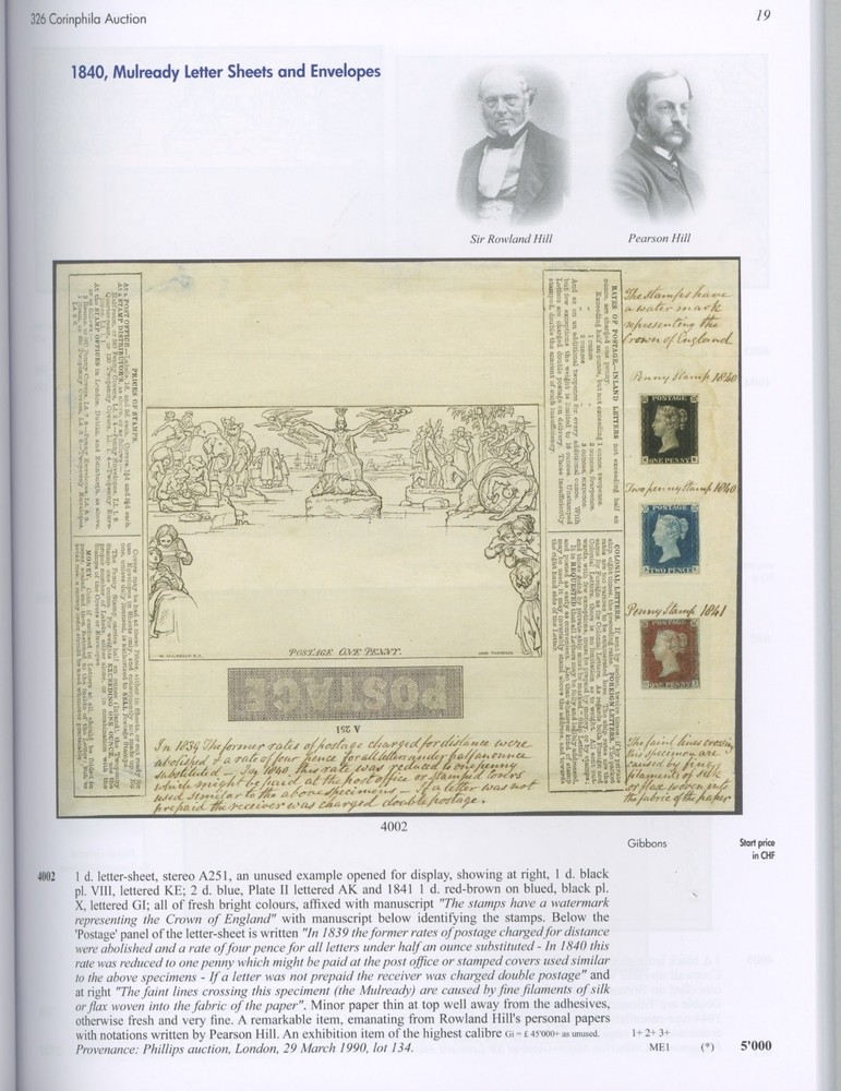 Great Britain 1840-1910 Specialized Auction Catalog Corinphila 2024