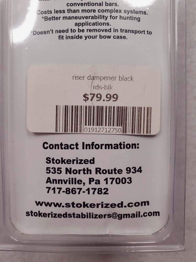 STOKERIZED ARCHERY RDS Riser Dampener Stack Black Compound Bow Stabilizer