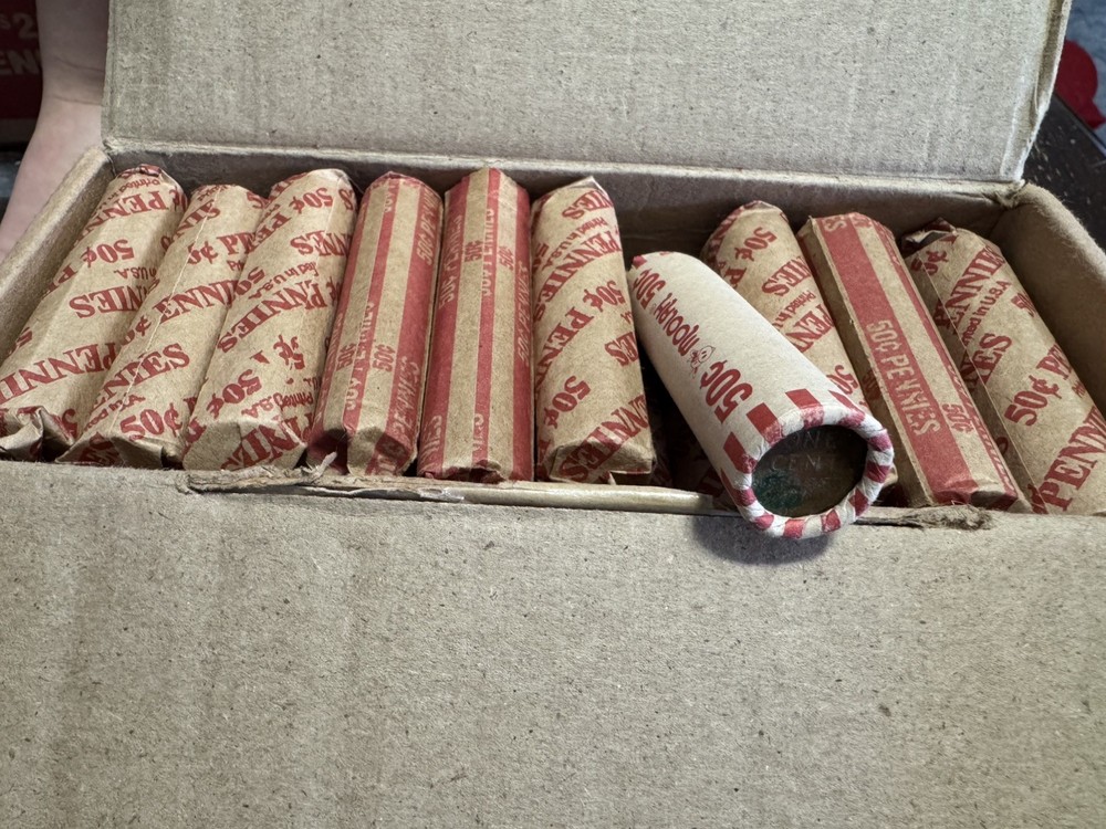 THREE UN-SEARCHED Lincoln cent penny rolls