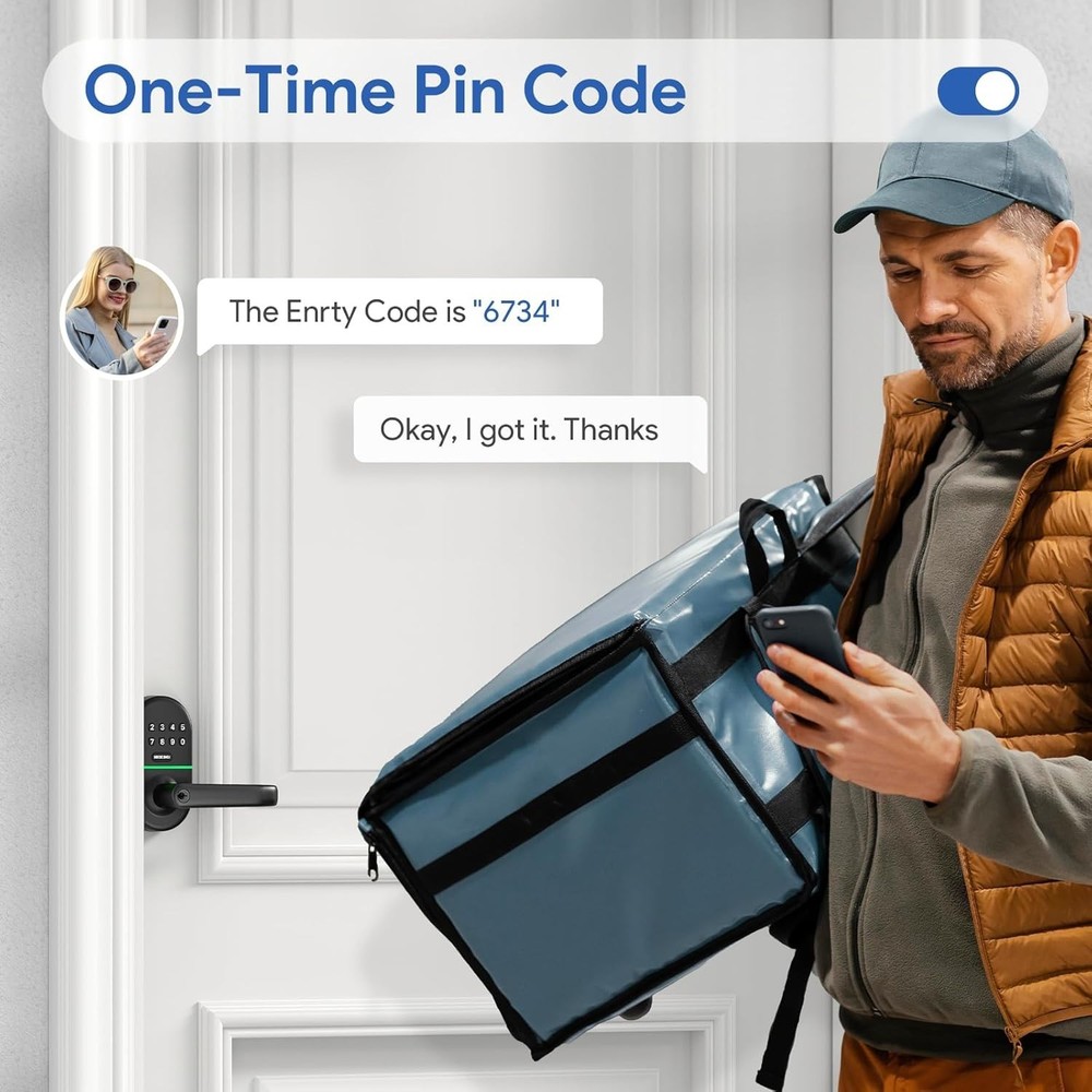 Touch-Control Door Lock: Easy Installation, Night Use Keypad