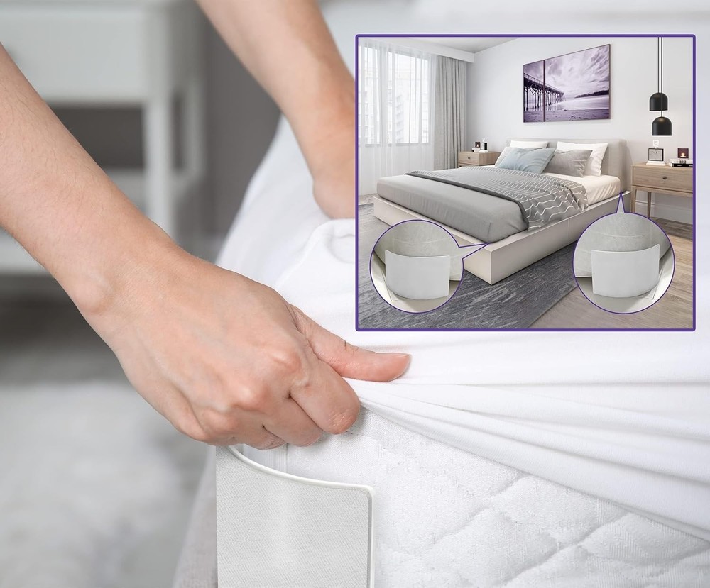 Hexagrip 360 Bed Sheet Holders - Durable & Reliable (2 Pack)