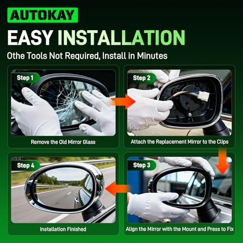 Mirror Glass Fits for Mini Cooper 2007-2015, Left Side Heated Left Driver Side