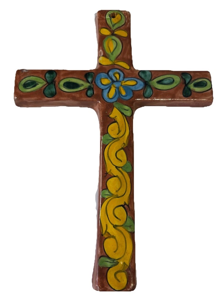 Brown Mecican Pottery Cross