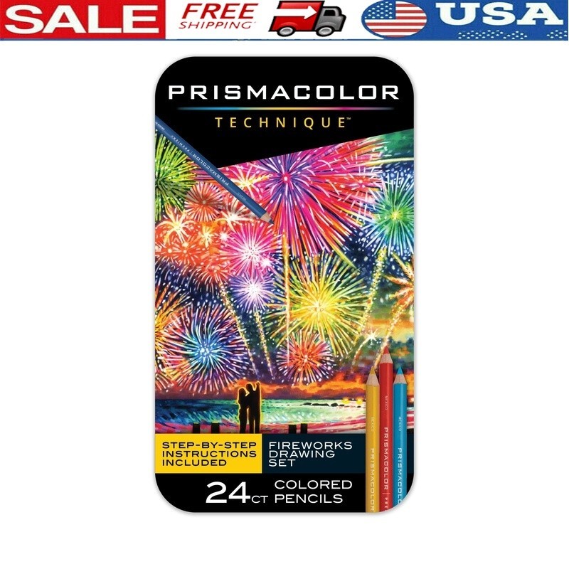 Technique Colored Pencils 24 Count Drawing Set Fireworks Tutorials Blending Art