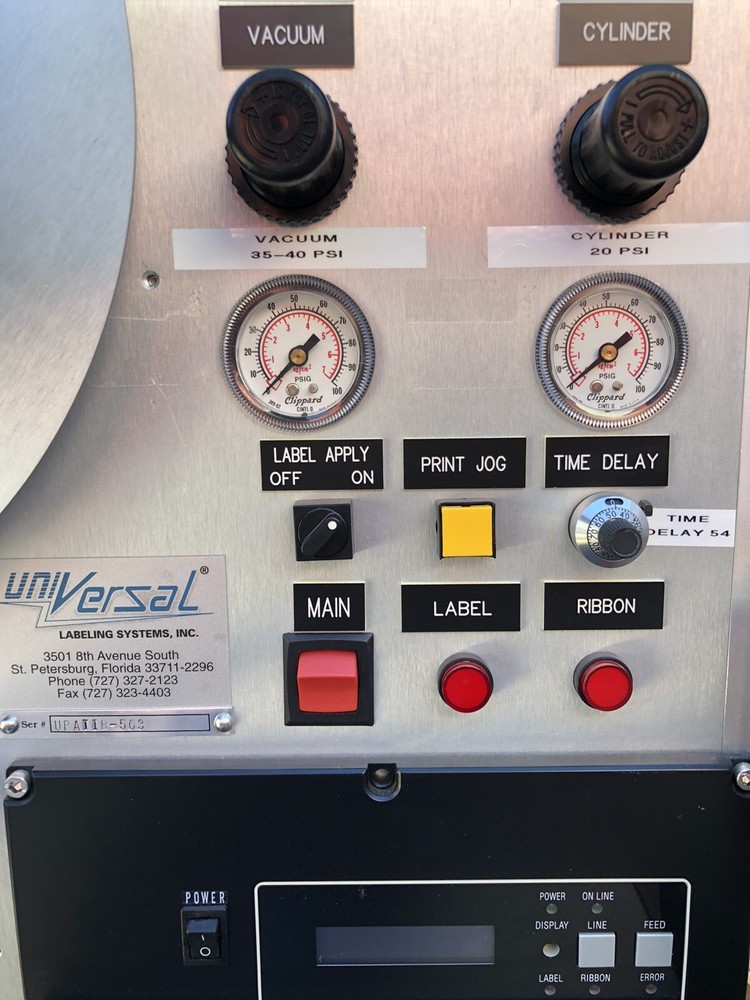 Universal Labeling System w/ Sato M-8485SE Label Printer Applicator