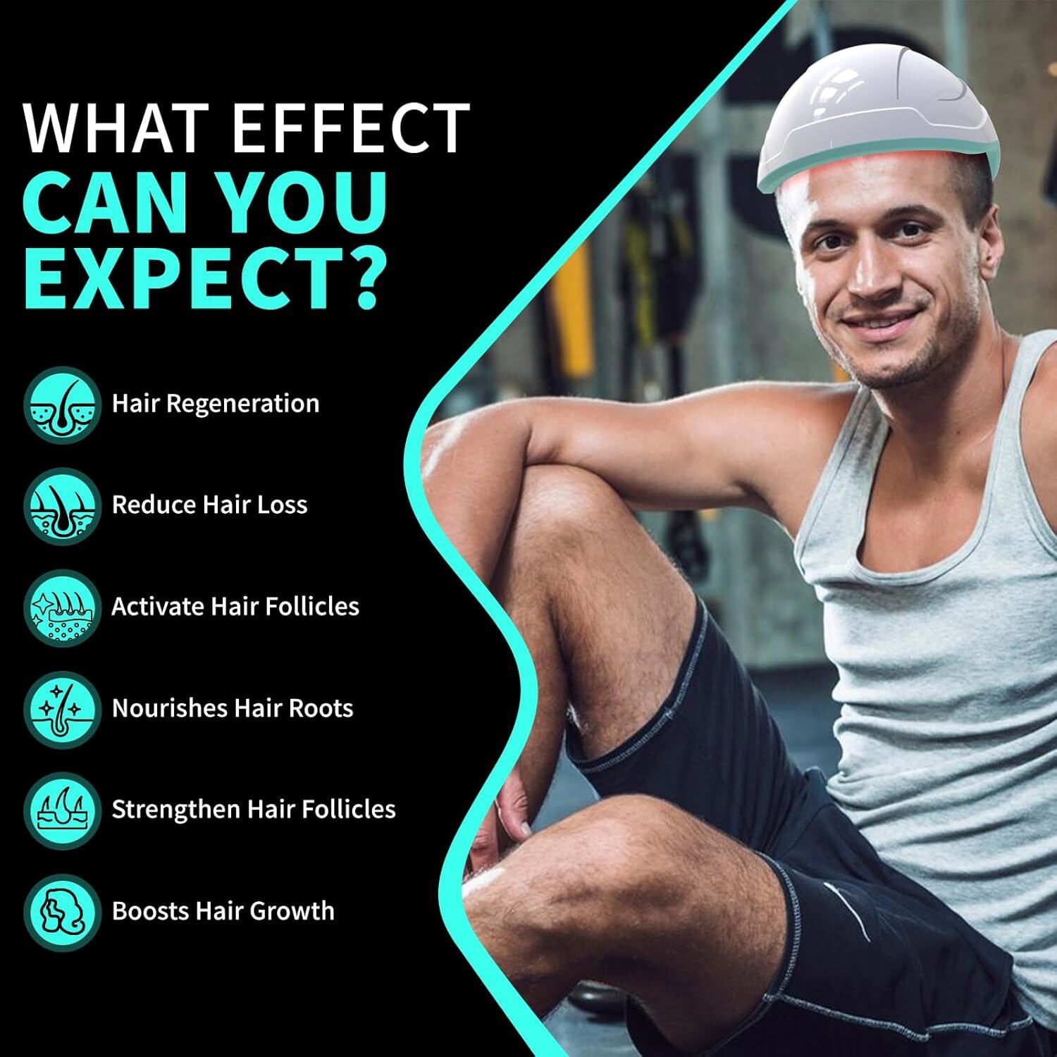 650nmLaser Red Light Therapy Hat Hair Loss Treatment Cap Hair Growth Regrowth US