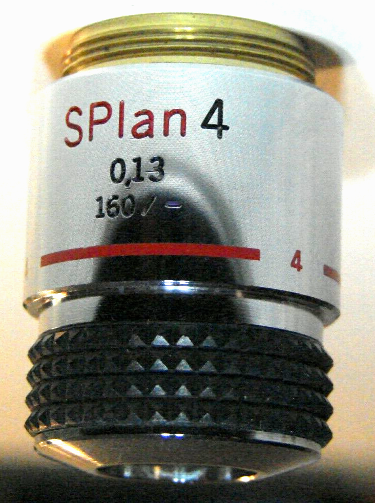 Olympus SPLAN 4 Microscope Objective 4x 0.13 NA 160 / -