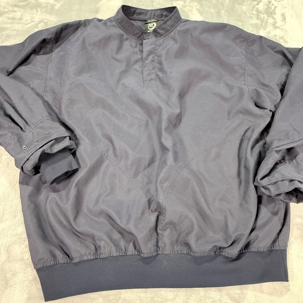 Zero Restriction Mens XL Navy Blue Microfiber Golf Pullover Windshirt Jacket