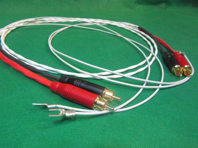 3 FT SILVER PLATED HIFI AUDIOPHILE TURNTABLE RCA INTERCONNECT AUDIO CABLE.