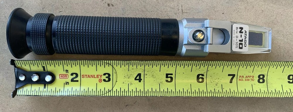 Atago N-10 Hand Refracometer, Brix 0-10%