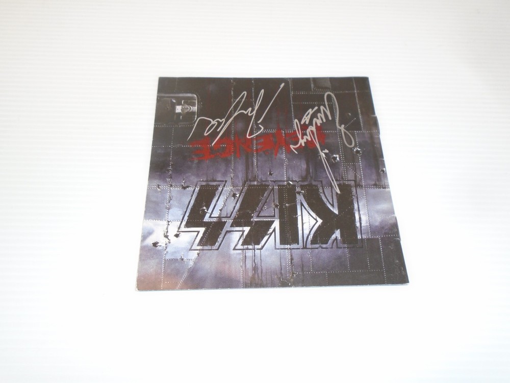 KISS ERIC SINGER BRUCE KULICK SIGNED AUTO AUTOGRAPHED CD BOOKLET - INSERT ONLY