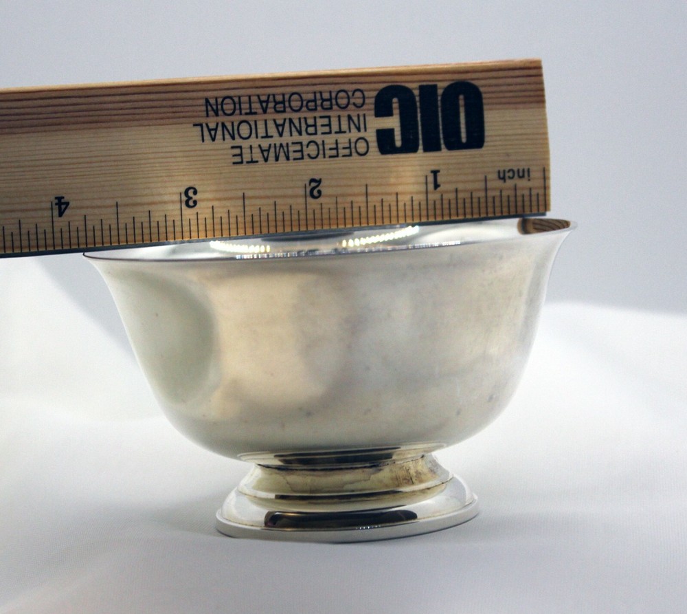 Silver Plate Footed Serving Bowl 4 x 2