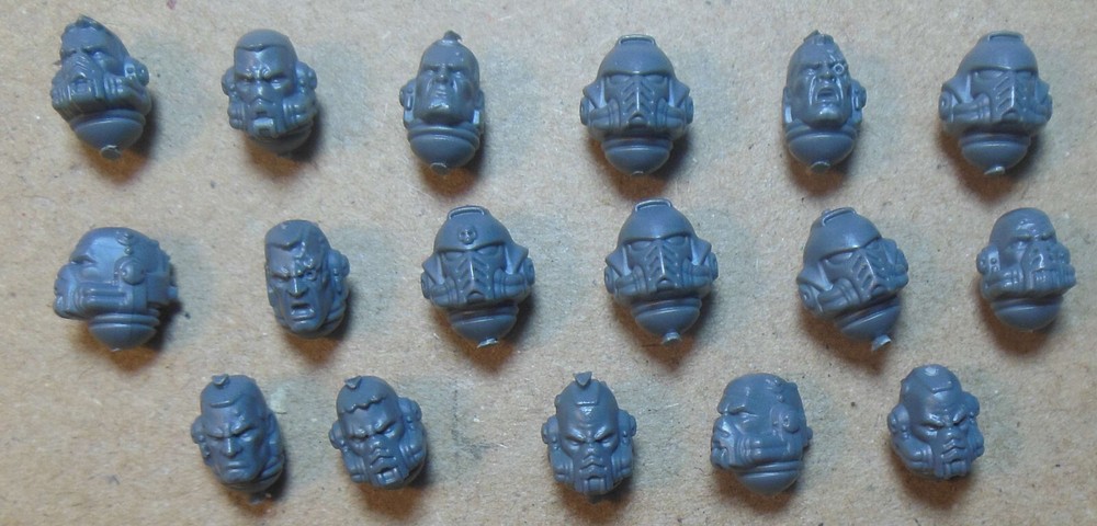 Space Marines - Primaris Hellblasters - Heads (a) - Kitbash Bits - Warhammer 40K