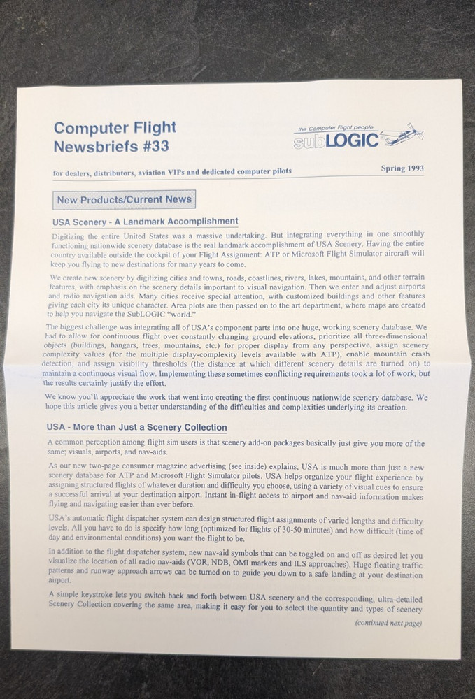 Flight Assignment | A.T.P. | COMPLETE with original sales receipt
