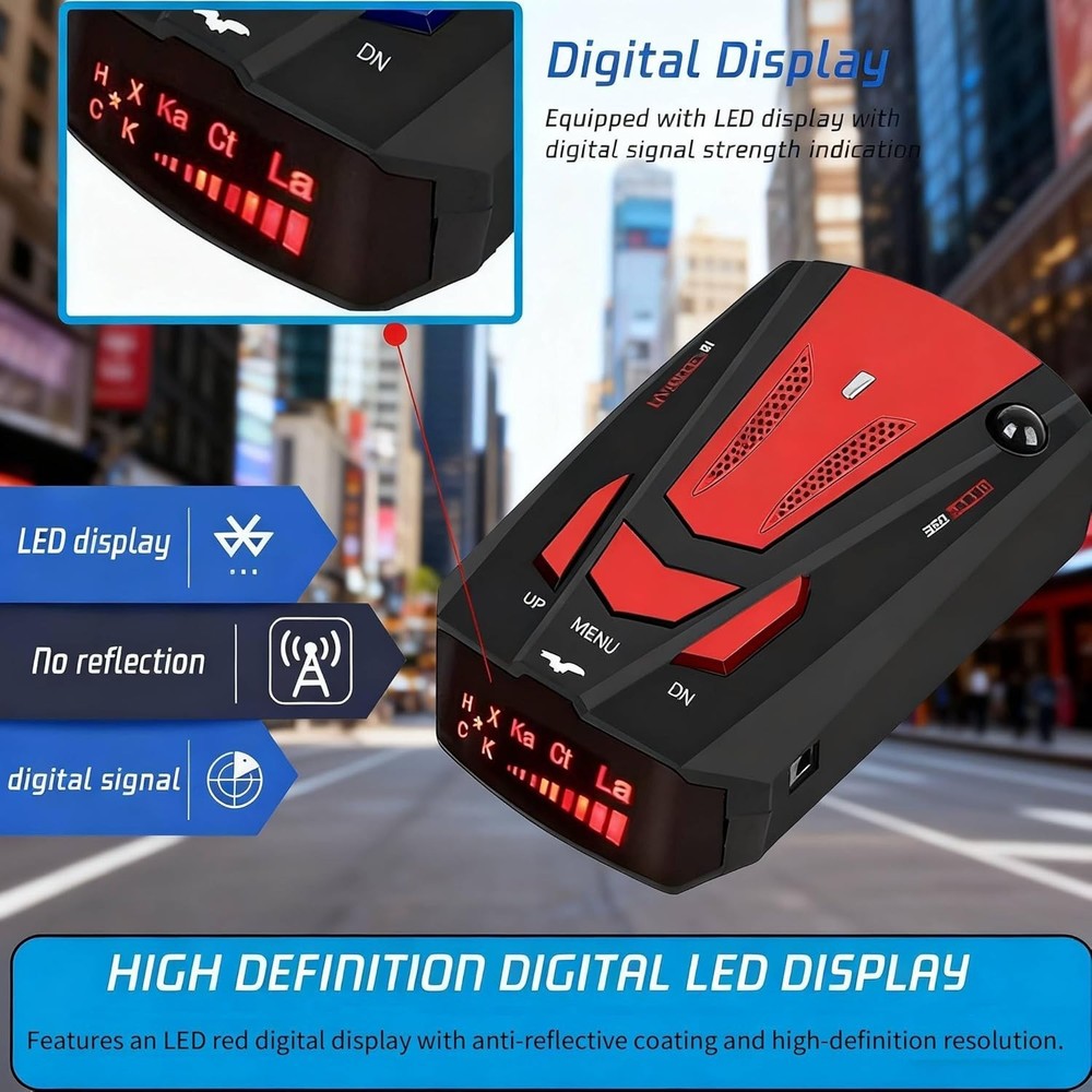 Radar Detector - Full Frequency Detection with Real-Time Voice Alerts