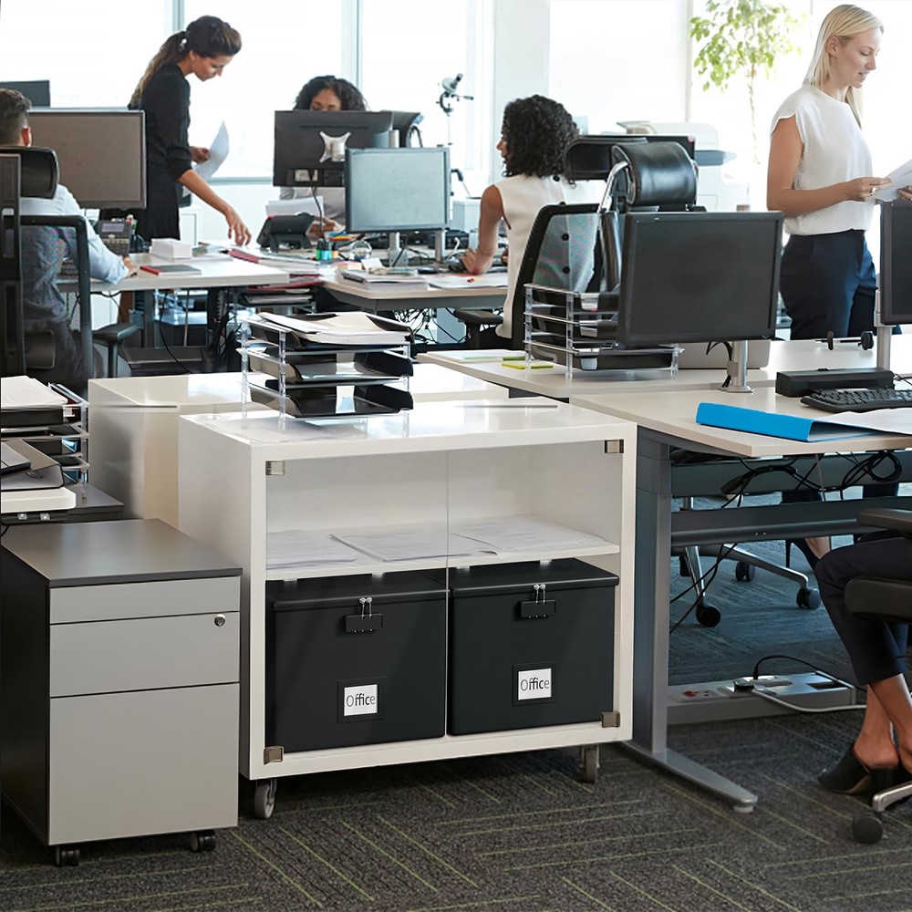 Fireproof File Box for Documents - Portable Fire Resistant Document Organizer