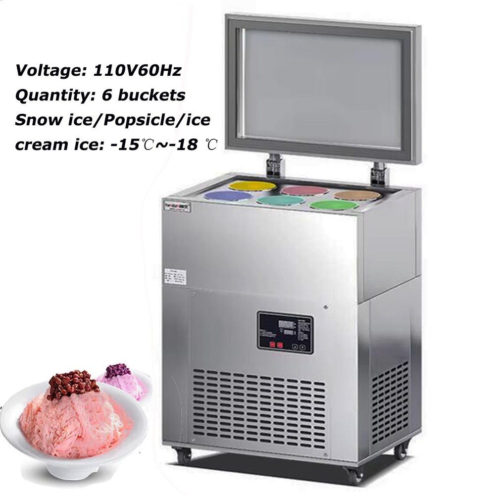 Auto Ice Column Maker Machine 6Columnar Snow Ice Brick Block Forming Machine110V