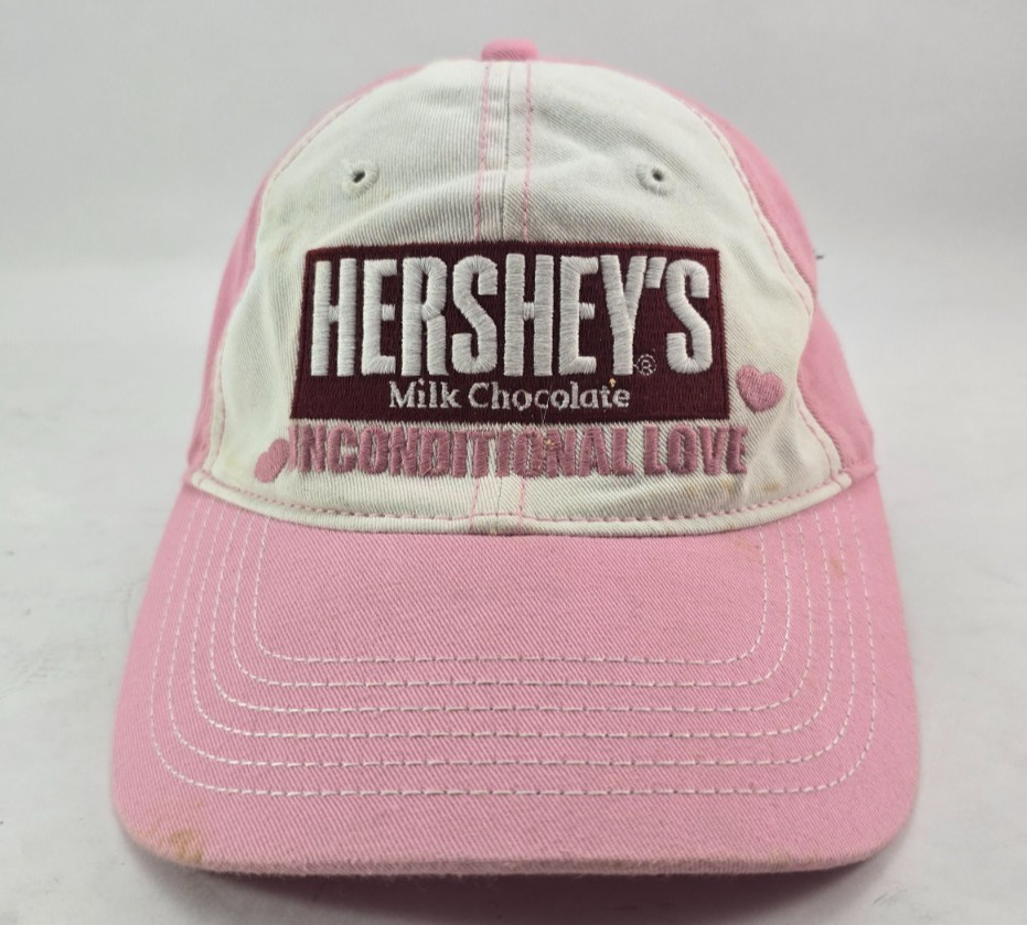 Hershey’s Milk Chocolate Pink Unconditional Love Hat Cap Hook & Loop size Small